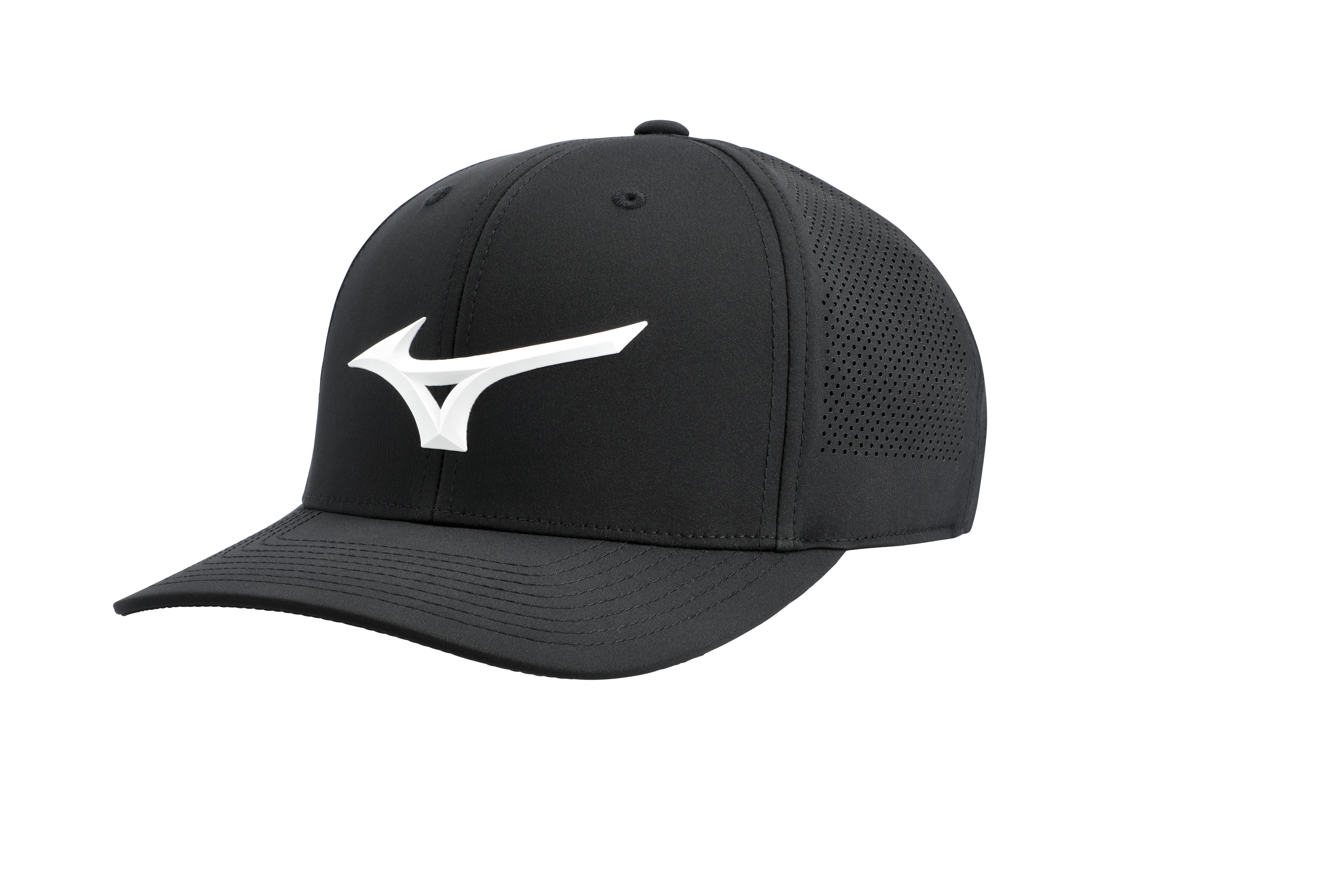 Men's Tour Vent Snapback Cap | MIZUNO | Hats | Men's | BLACK-WHITE
